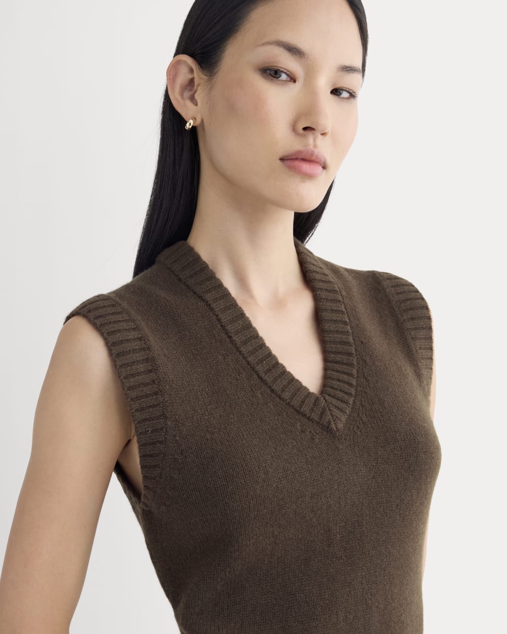 Sweater Mini Dress in Luxe Merino | Coffee Bean