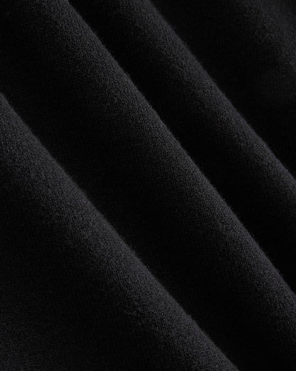 Luxe Merino Double-Knit Sweater |  Black