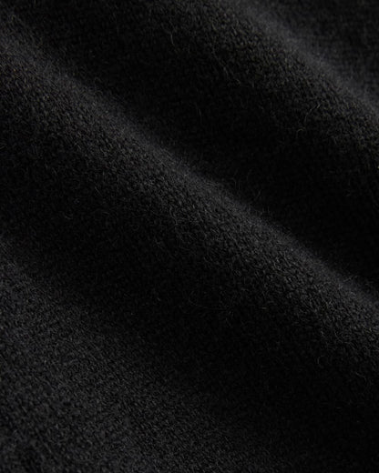 Cashmere Quarter Zip Sweater |  Black