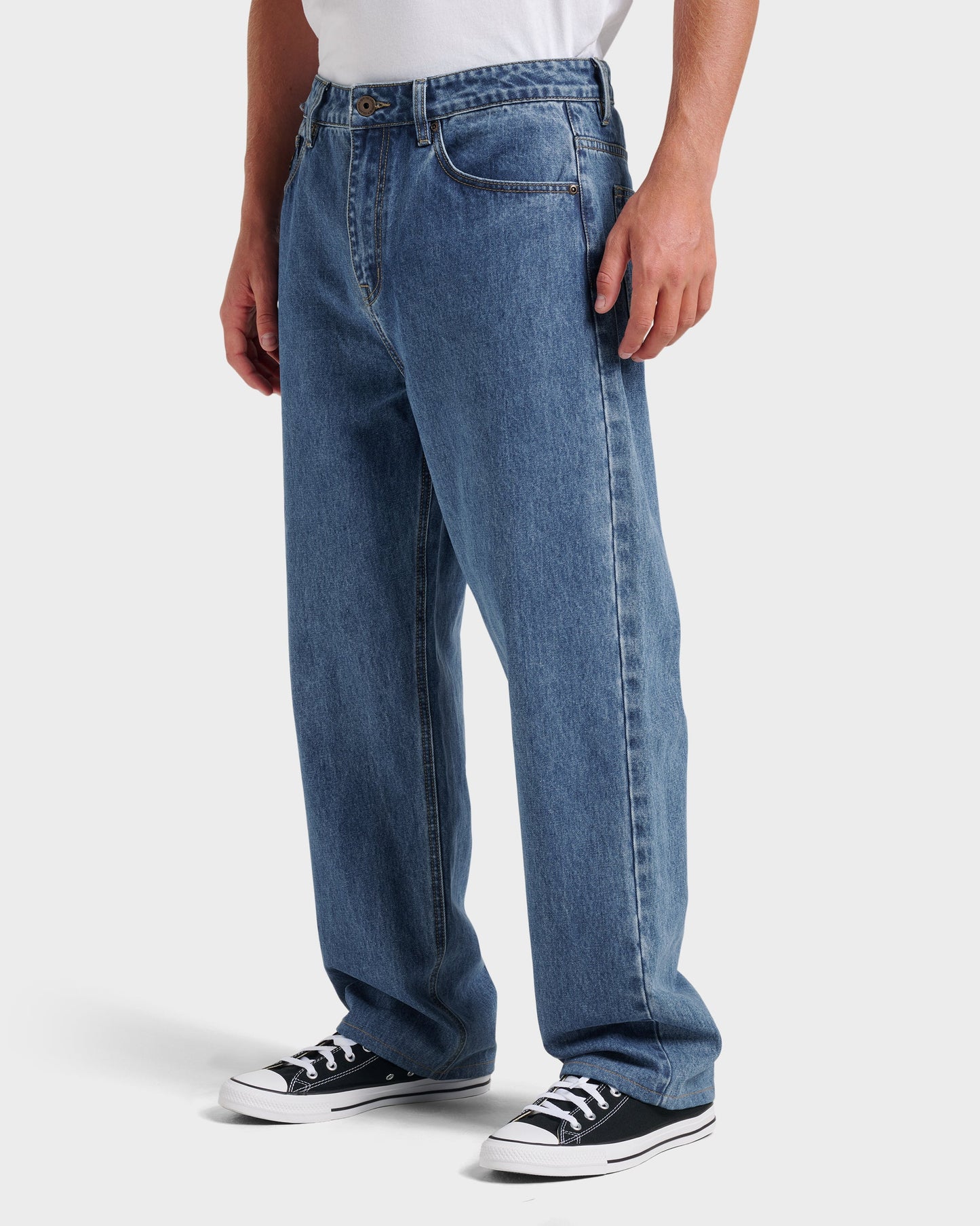 Baggy Denim Pants - Medium Indigo