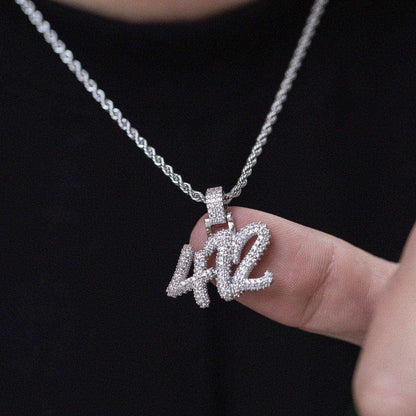 Custom Name Plate Pave Font