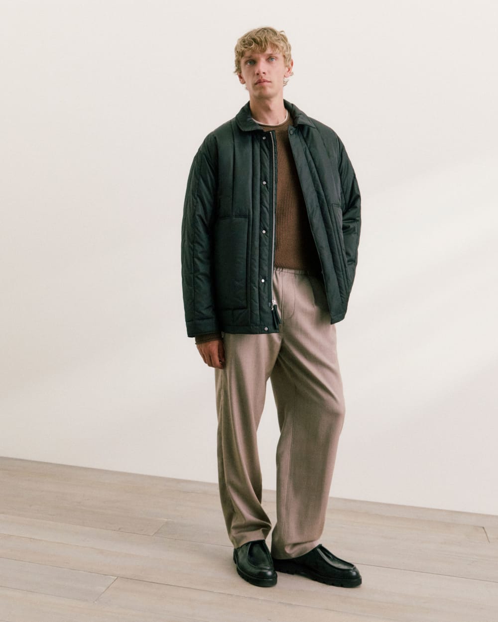 ReNew Vertical-Quilted Jacket | Black