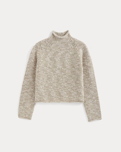 Rollneck Sweater | Bone/Trench Coat Twist