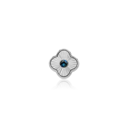Textured Clover Charms (Silver) - &